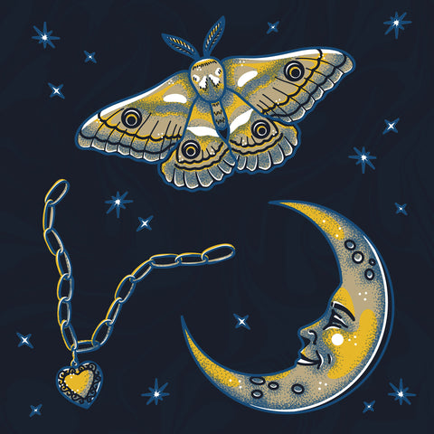 Moon Moth Locket