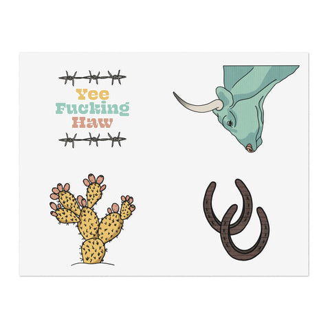 Cowboy Up Sticker Sheet